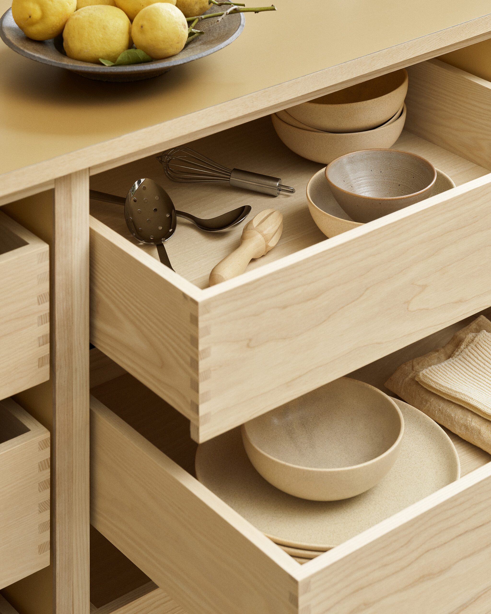 Traeskuffer fra &SHUFL til dit koekken