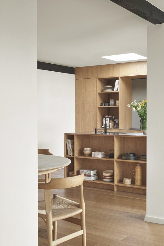 &SHUFL ikeahack koekken fronter staal bordplade oak egetrae